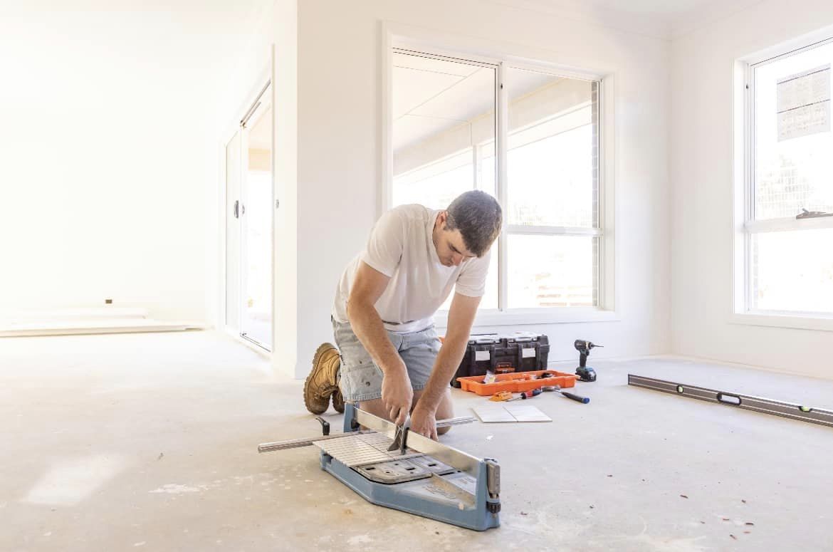 cutting tiles